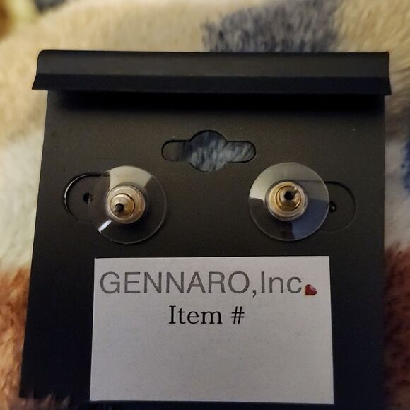 Gennaro Gold and Cream Stud Earrings - Picture 2 of 2